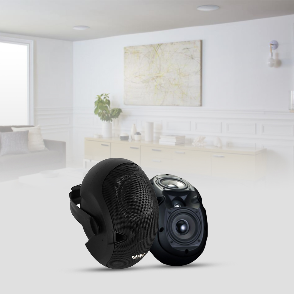 Haut Parleur Invisible 30W Woofer Double 4" Pouces ZERDA