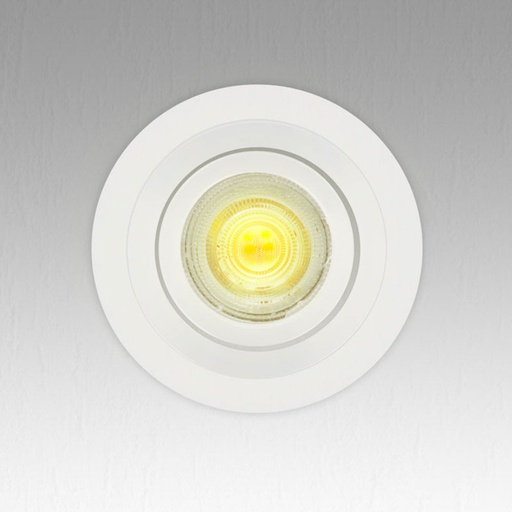 [PR185WH] White Orientable Round Spot Holder PROLIGHT+  